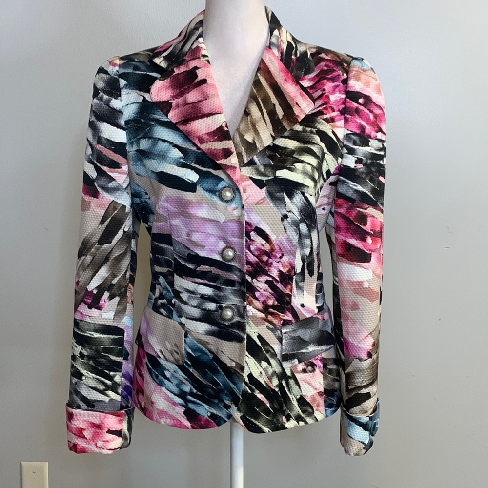[ESCADA] Abstract Fantasy Print Blazer - Size 38/Small